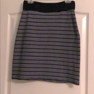 Joseph Ribkoff Wide waist band striped skirt